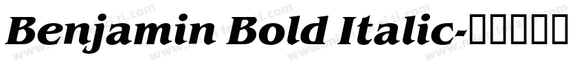 Benjamin Bold Italic字体转换